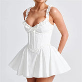 Frill Strap Babydoll Mini Dress